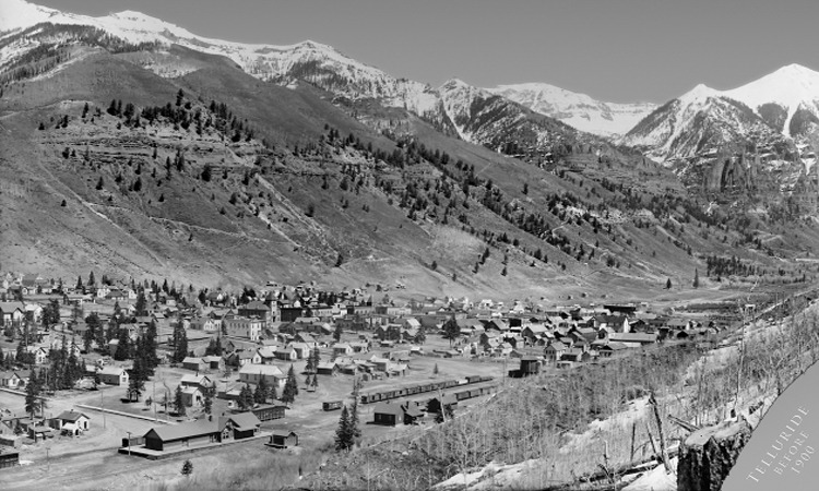 Historic image of downtown Telluride