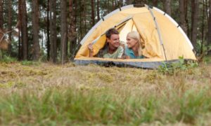 Couple in tent